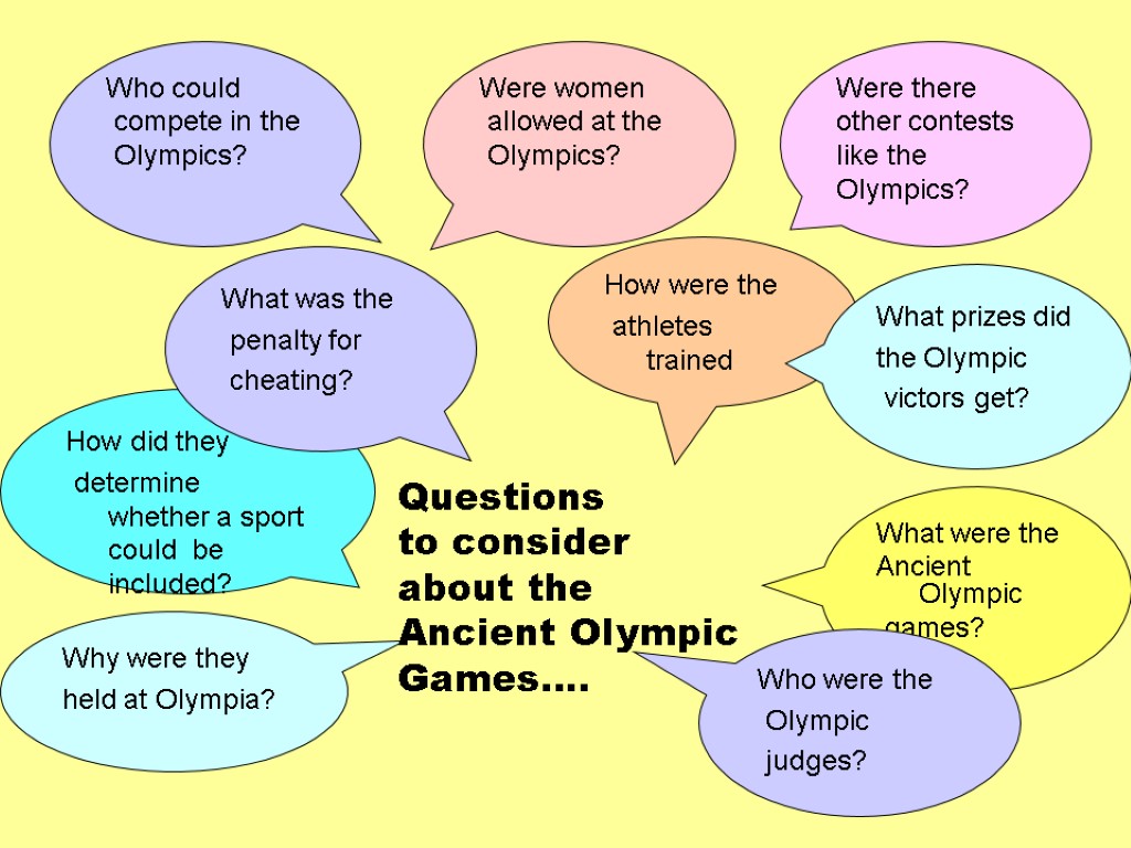 What were the Ancient Olympic games? Were there other contests like the Olympics? Who